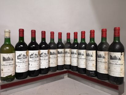 null 12 bouteilles Château LA GRAVE BECHADE - Côte de Duras
9 de 1982 dont 1 blanc...
