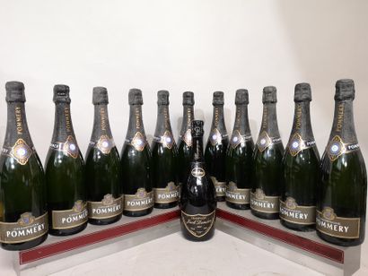 null 12 bouteilles CHAMPAGNE DONT 11 POMMERY Brut Royal et 1 JACK DEMIERE Brut "Grande...