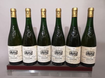 6 bouteilles COTEAUX DU LAYON Chaume 1989...