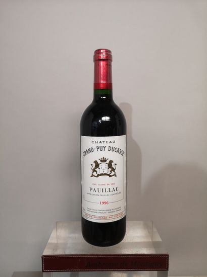null 1 bouteille Château GRAND PUY DUCASSE 1996 - 5e Gcc Pauillac