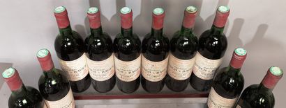 null 10 bouteilles Château LYNCH BAGES 1975 - 5e Gcc Pauillac 
Étiquettes tachées....