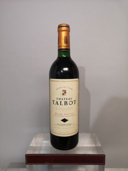 null 1 bouteille Château TALBOT 1987 - 4e Gcc Saint Julien 
Etiquette légèrement...