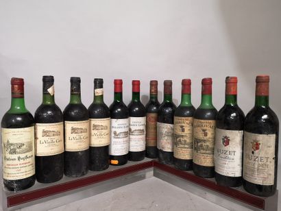 null 12 bouteilles BORDEAUX DIVERS A VENDRE EN L'ETAT : Ch. LARRIVAUX 1982, Ch. MALARTIC...