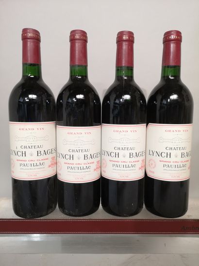 4 bouteilles Château LYNCH BAGES 1989 - 5e...