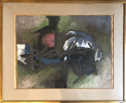 null Paul ACKERMAN (1908-1921)
Untitled
Gouache and ink. 
Signed in the lower middle.
48...
