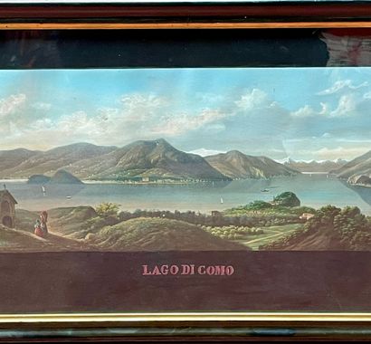 null Ecole italienne de la fin du XIXème siècle
Lac de Côme
Gouache sur papier
19,5...