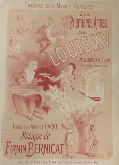 null Lot comprenant 18 affiches :
-Edmond AUDRAN, La Mascotte
Opéra-comique en trois...