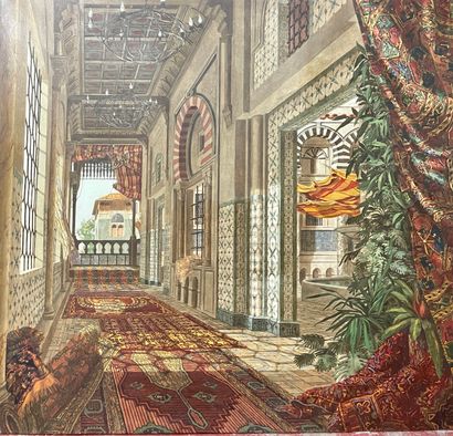 null Edith DUFAUX, 20th century
Interior of a Palace
Oil on canvas signed lower left...