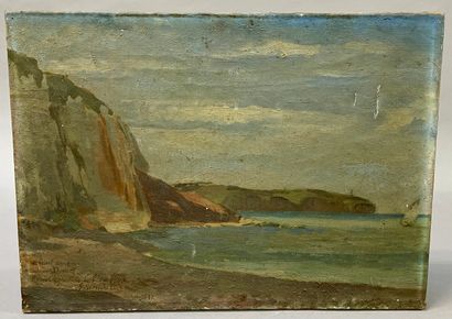 null Attribué à Ernest Henri DUBOIS (1863-1931)
Bord de mer à Dieppe
Huile sur toile...