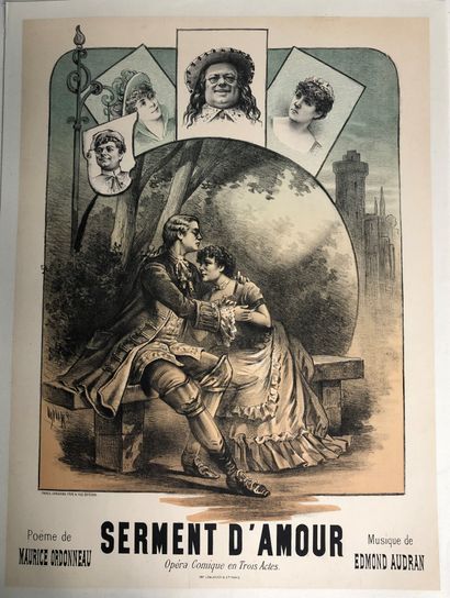 null Lot including 18 posters:
-Edmond AUDRAN, The Mascot
Comic opera in three acts...