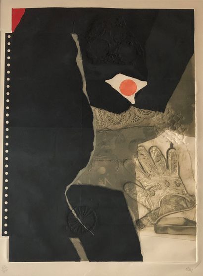 null Antoni CLAVÉ (1913-2005)
Composition with a glove
Print signed lower right and...