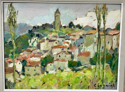 null Alfred Jean CHAGNIOT (1905-1991)
Vue de village
Huile sur carton, signé en bas...