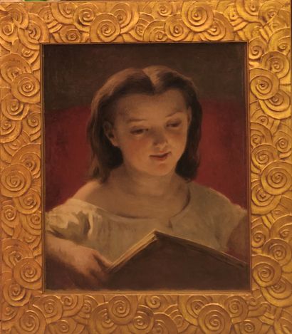 null School of the beginning of the XXth century
Young woman reading
Canvas, restorations
30...