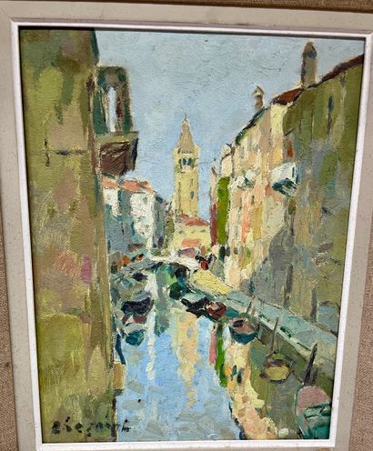 null Alfred Jean CHAGNIOT (1905-1991)
Vue de Venise
Huile sur carton, signé en bas...