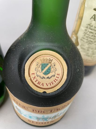 null 8 bouteilles : CLAN CAMPBELL 2l, ARAK FAKRA, Framboise REGNIER x 2, liqueur...
