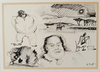 null Maurice CROZET (1896-1978)
Lot including 34 drawings in ink, 10 drawings in...