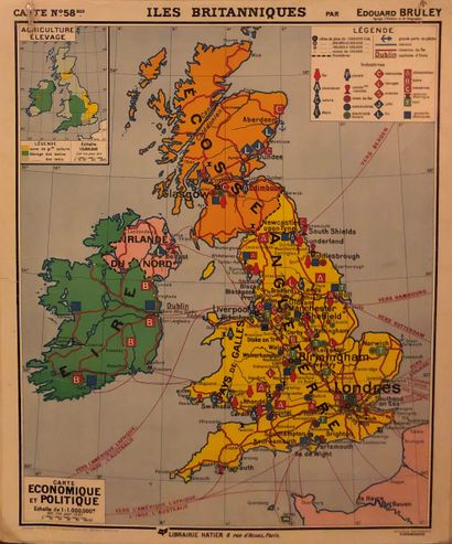 null Hatier school map, the British Isles
101,5 x 122 cm