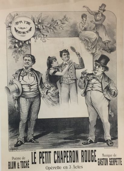 null Lot comprenant 21 affiches :
-Gaston SERPETTE (1846-1904). Le manoir de Pictordu...