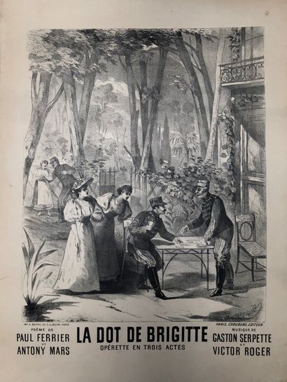 null Lot including 21 posters:
-Gaston SERPETTE (1846-1904). The manor of Pictordu...