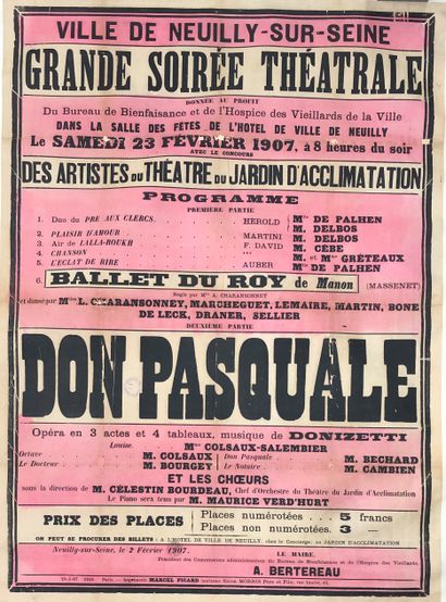 null Lot including 22 posters :
- NATIONAL OPERA THEATER 
Representations of French...