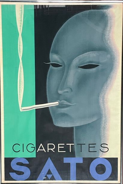 Cigarettes SATO, circa 1930
Affiche publicitaire...