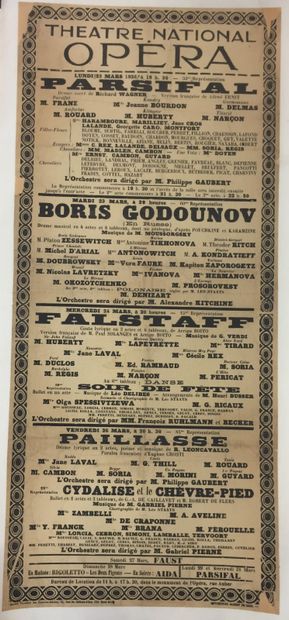 null Lot including 22 posters :
- NATIONAL OPERA THEATER 
Representations of French...