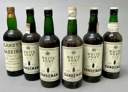 null 5 bottles White Porto SANDEMAN and 1 bottle BLANDY'S MADEIRA
As is