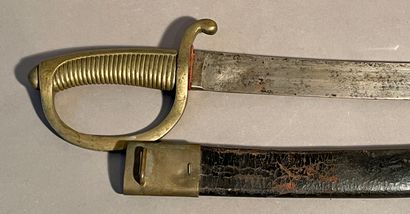 null Briquet d'infanterie modèle 1816.
Fourreau de cuir à deux garnitures
Époque...