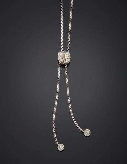 null CHAUMET - Negligee necklace in 18K white gold 750‰, "Liens" model, composed...