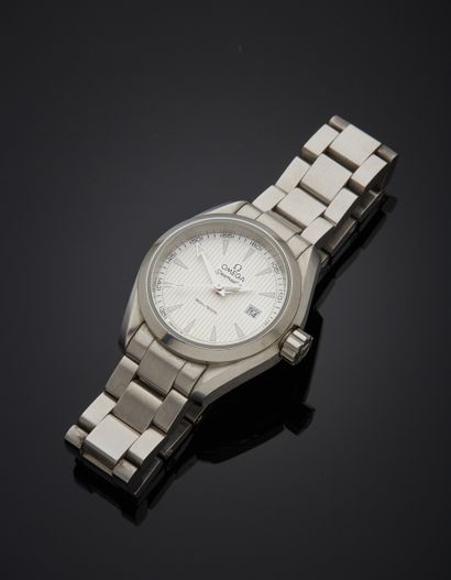 null OMEGA Seamaster - Ladies' wristwatch in steel, "Aqua Terra" model, round shape,...