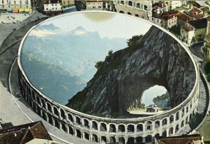null Jiřì KOLÀR (1914-2002)
Sans titre, 1985
Collage de cartes postales de vues d’Italie...