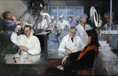 null François LEGRAND (born in 1951)
The progress of modern medicine, 1999 Oil on...