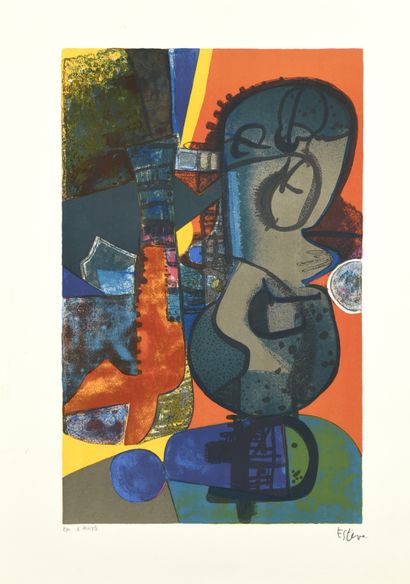 null Maurice ESTÈVE (1904-2001)
Lunar and Administrative, 1966
Lithograph, signed...