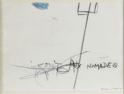 null Michel POTAGE (1949-2020)
Forbidden to nomads, 1987
Pastel and charcoal, on...