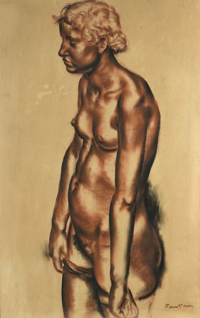null Jean FAUTRIER (1898-1964)
Jeune femme nue, 1924
Grand dessin à la sanguine et...