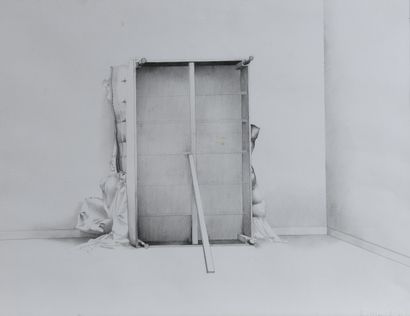 null Bernard MONINOT (born in 1949) 
The Bed Drawn Up, 1971
Graphite drawing, signed...