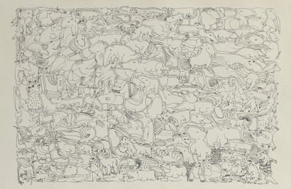 null François MEZAPELLE (born in 1955)
Untitled, 1988
Drawing in ink (pen), signed...