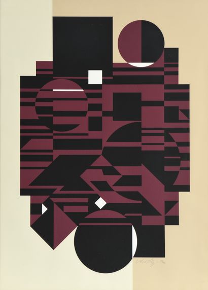null Victor VASARELY (1906-1997) 
Elbrouz, 1983
Serigraph on paper, signed and justified...