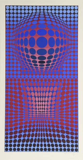 null Victor VASARELY (1906-1997) 
VP, 1972
Serigraph on paper, signed lower right...