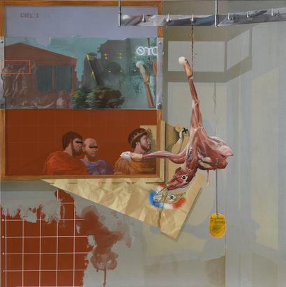 null Herman BRAUN-VEGA (1933-2019) 
Witness to an Attack (Poussin), 1974
Acrylic...