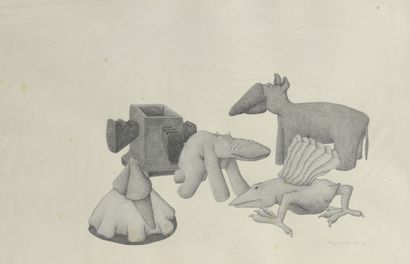 null François MEZAPELLE (born in 1955)
Untitled, 1987
Drawing with graphite, signed...