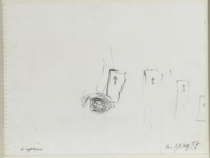 null Michel POTAGE (1949-2020)
The System, 1987
Graphite drawing on a sheet of paper...