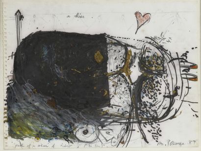 null Michel POTAGE (1949-2020)
“Push of a star” of Robert, (to him), 1987
Pastel,...