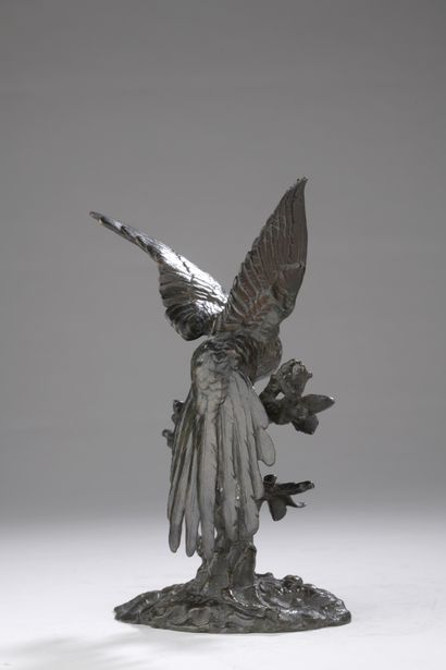 null Antoine Louis Barye (1795-1875)
Parakeet on a tree, head turned to the right
Model...