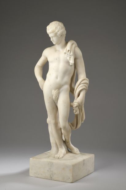 null French school circa 1900 in the taste of Antiquity
Ephebe inspired by Antinous...