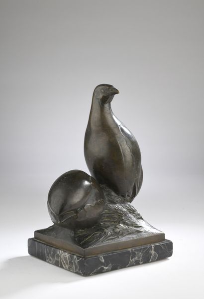 null Ennio Tomai (1893 - 1969)
Two partridges
Bronze with shaded brown patina
Signed...