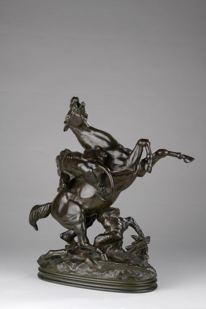 null Antoine Louis Barye (1795-1875)
Horse surprised by a lion (second version)
Cast...