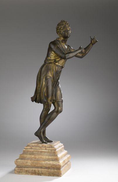 null French school circa 1800 
Apollo 
Bronze with bronze patina
H. 35 cm, resting...