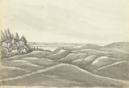 ENGLISH SCHOOL, 1829
Hilly landscape
Pen...