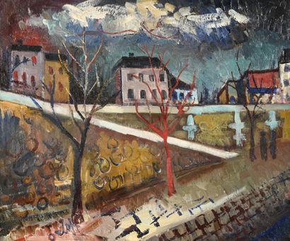 null Alexander ORLOFF (1899-1979)
Paysage à l’arbre rouge
Huile sur toile.
Signée...